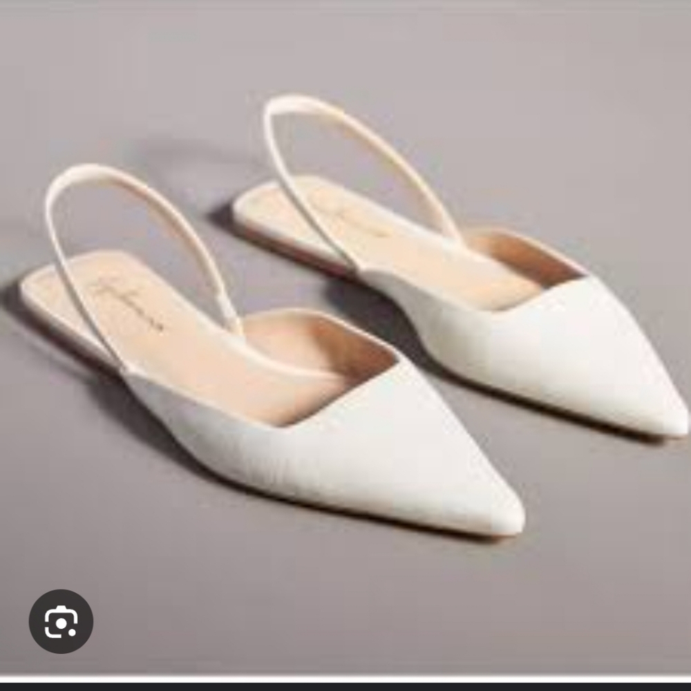 Anthropologie Guilhermina Leather Flats, sz. 8M. New, never worn. Taupe. - Picture 6 of 12